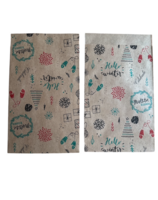 Set van 20 kraft kerst cadeauzakjes, 12x19 cm. 