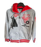 Star Wars Dark Vader hoodie / sweatvest, grijs/rood, maat 104