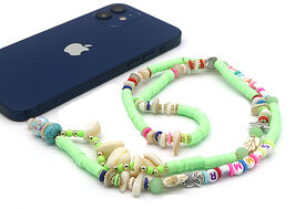 Telefoonkoord Ibiza Style, groen, 80 cm. 