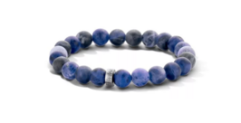 Victoria heren kralen-armband donkerblauw