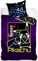 Pokemon Neon Electric Glow in the Dark dekbedovertrek, 1-pers. 