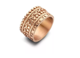 Victoria rose goudkleurige, brede damesring