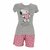 Snoopy dames shortama, grijs/roze, maat L