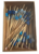Cocktail prikkers, 100 stuks in een mix van blauw bamboe