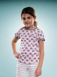 DICE Kinderpyjama met hondjesopdruk, licht roze, div. maten