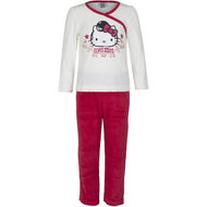 Elvis Hello Kitty velours pyjama, wit / rood maat 116