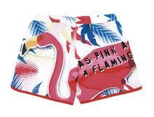 Dames zwemshort " As pink as a flamingo "