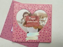Valentijnskaart / wenskaart met fotoframe My Valentine hartvorm