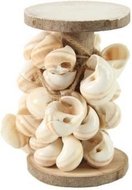 Houten, decoratieve spoel met schelpen