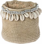 Riverdale sfeerlicht Shells bruin, 12 cm. 