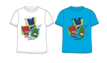 PJ Masks t-shirt wit en blauw, 2-pack Heroes