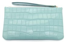 Tas croco / clutch / kunstleren tasje, blauw