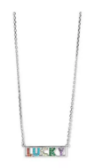 Victoria kinder-ketting met tekst Lucky