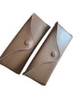 Set van 2 stevige brillenkokers, bruin