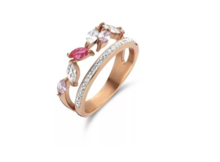Victoria rose goudkleurige Gemstone ring