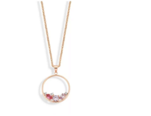 Victoria rose-goudkleurige dames halsketting