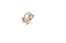 Victoria rose-goudkleurige ring met blad design